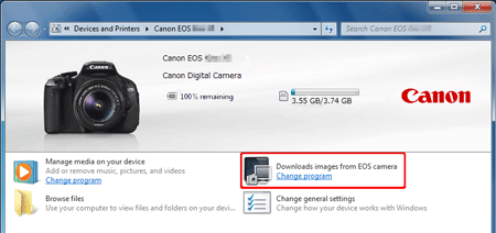 canon camera connect to laptop