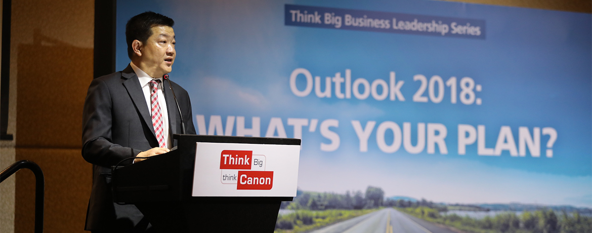 Day One: In his opening address, Mr. Vincent Low, our Director and General Manager of Business Imaging Solutions, highlights Canon’s role as a tech leader in embracing business digitisation.