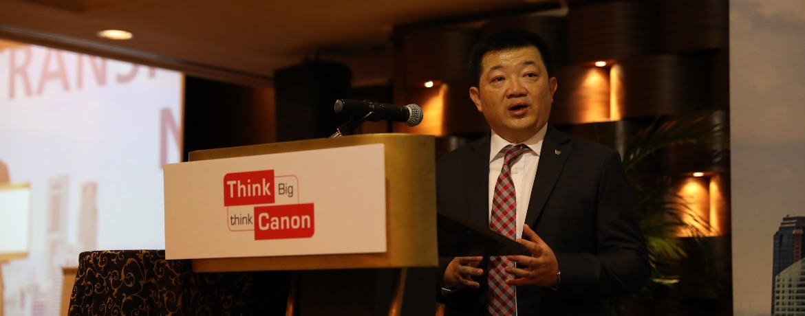 Day One: The welcome address was delivered by Mr. Vincent Low, Director & General Manager of Business Imaging Solutions, Canon Singapore.