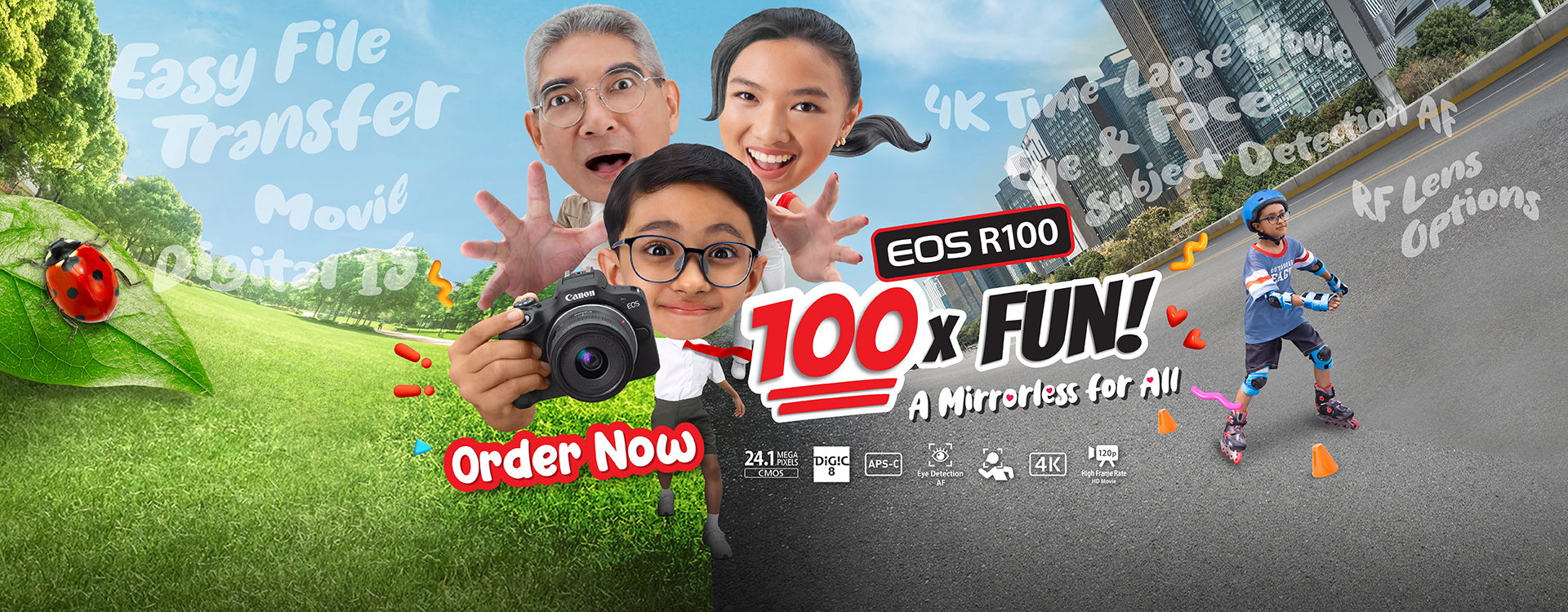 EOS R100 - 100 X FUN A Mirrorless for All