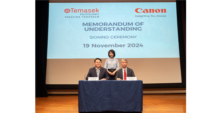 Canon Singapore and Temasek Polytechnic Sign MOU to Advance Security Training and Development