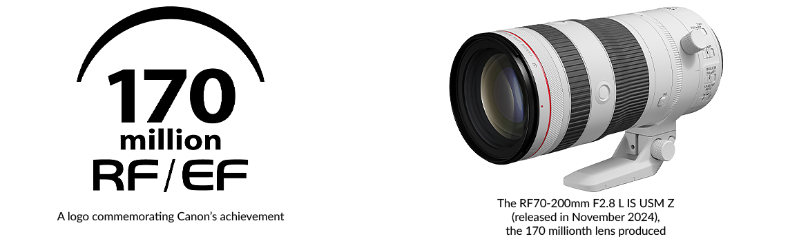 Canon’s RF EF lens production exceeds 170 million units, extending its world record in interchangeable lens production